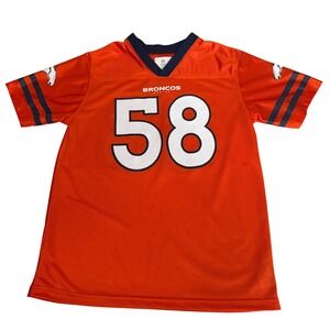 NFL Team Apparel Denver Broncos Von Miller 58 Youth XL 16/18 Jersey Orange Mesh